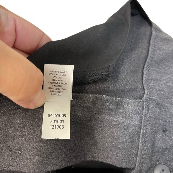 J. Jill Cotton Cargo Trouser Pants NEW NWT Stretch Size 12 Charcoal Gray Utility - Picture 8 of 10